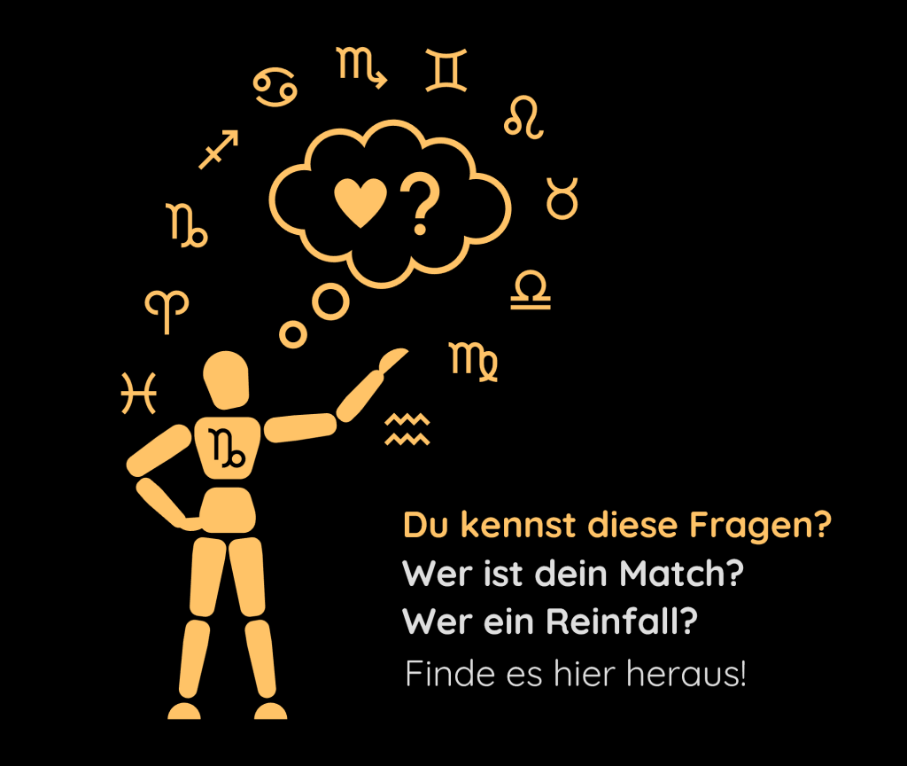 Sternzeichen-Kompatibilitätscheck in der Liebe für den Steinbock