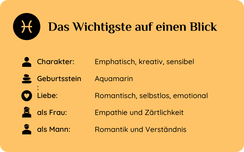 Sternzeichen Fische – Charaktereigenschaften, Geburtsstein, Liebe und typische Merkmale für Frauen und Männer.