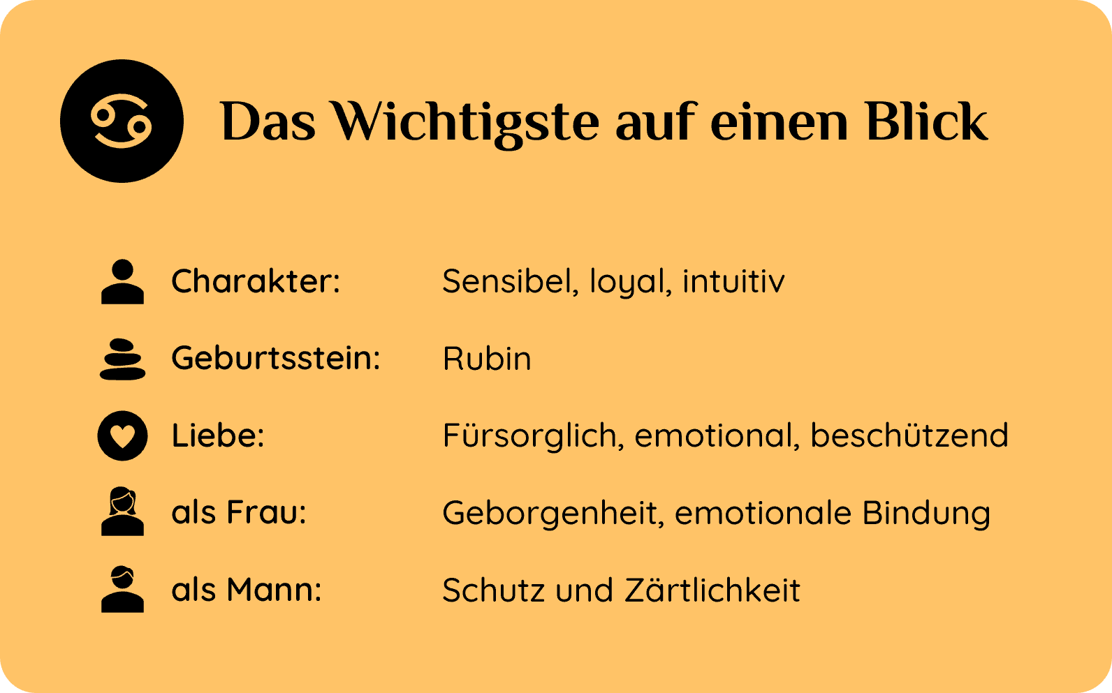 Sternzeichen Krebs – Eigenschaften, Geburtsstein, Liebesleben und typische Merkmale für Frauen und Männer.