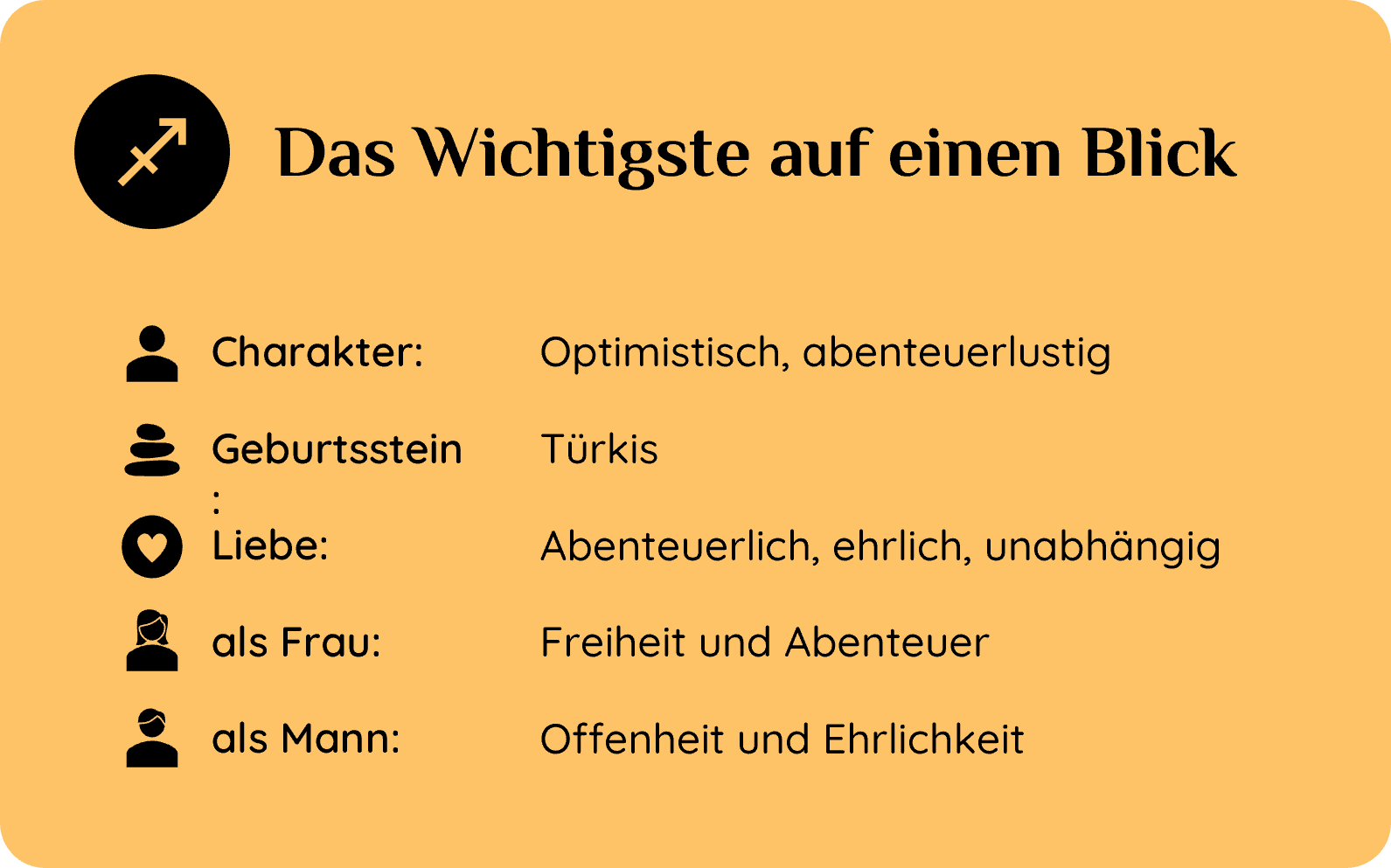 Kurzüberblick zum Sternzeichen Schütze – Charaktereigenschaften, Geburtsstein, Liebesleben und geschlechtsspezifische Merkmale.