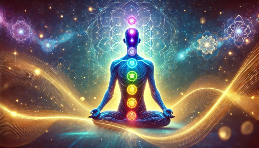 „Die Rolle der Chakren“. Es strahlt Harmonie, Energie und spirituelles Gleichgewicht aus.